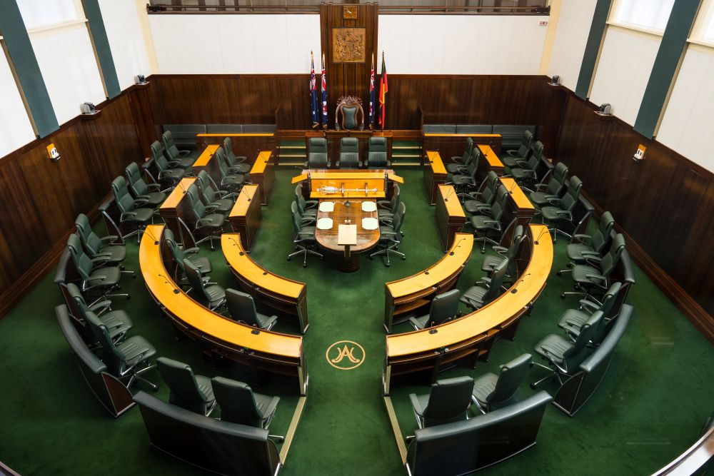 House of Assembly Chamber viewed from public gallery